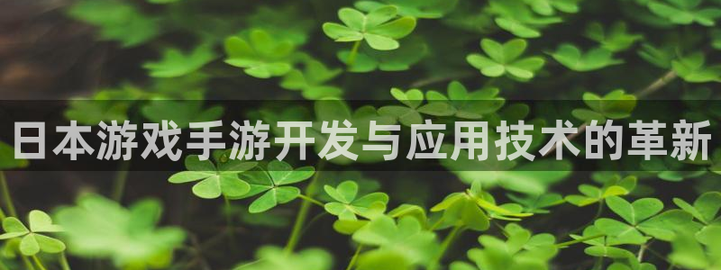 恩佐娱乐手机登录：日本游戏手游开发与应用技术的革新