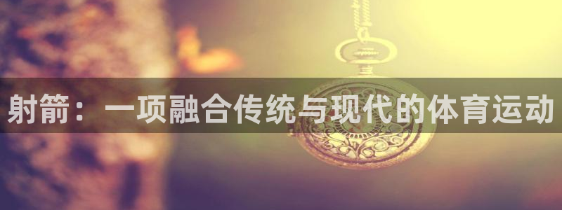 球速体育：射箭：一项融合传统与现代的体育运动